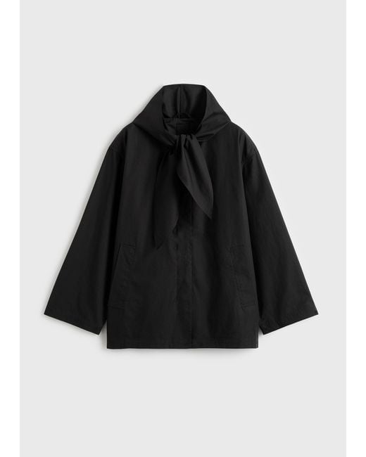 Totême Black Technical Scarf Jacket