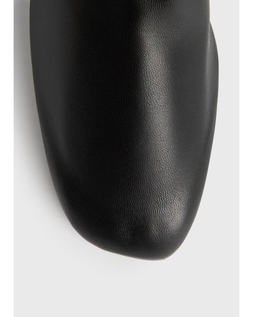 Totême Black Soft Nappa Ankle Boots