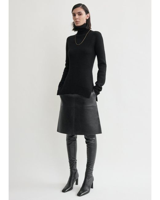 Totême Black High-Neck Double Knit