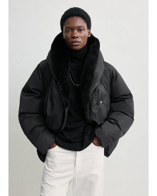 Totême Black Cinched Puffer Jacket