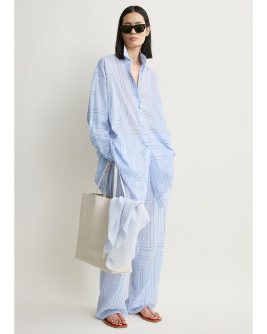 Totême White Long Summer Shirt Sky