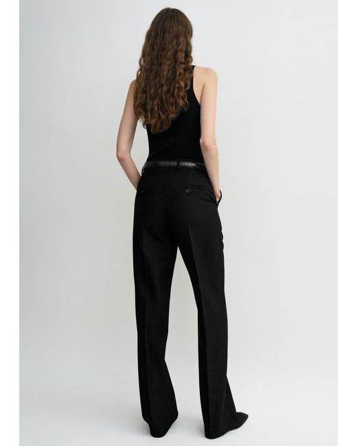 Totême Black Straight Suit Trousers