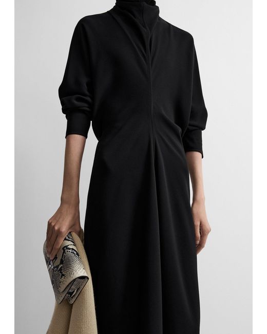 Totême Black Slouch Waist Scarf Dress Petite