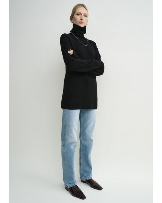 Totême Blue Cashmere Turtleneck