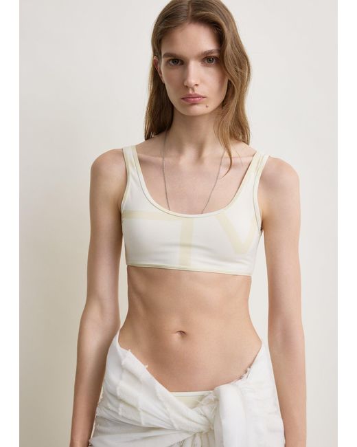 Totême Natural Monogram Bikini Top