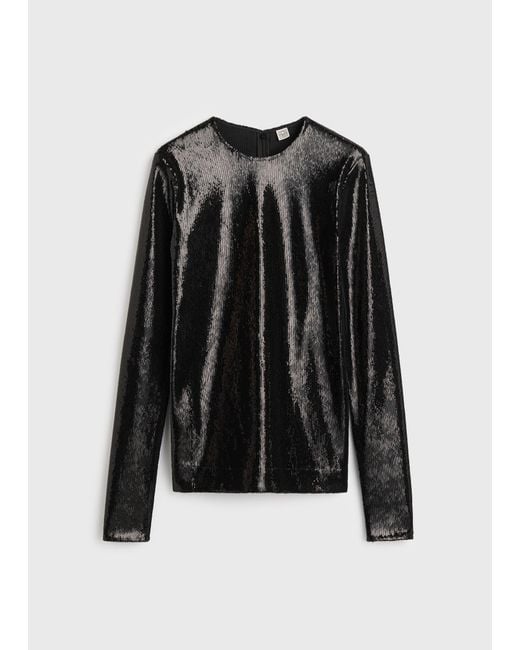 Totême White Sequin Top