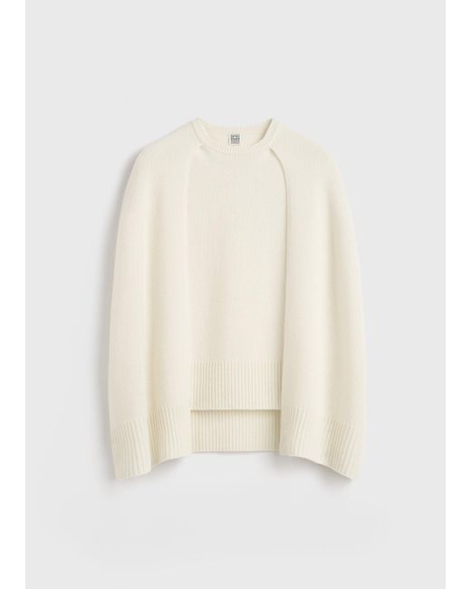 Totême White Crew Cape Knit