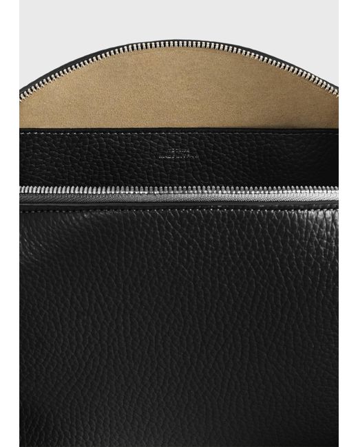Totême Black Medium Grained-Leather Day Pouch