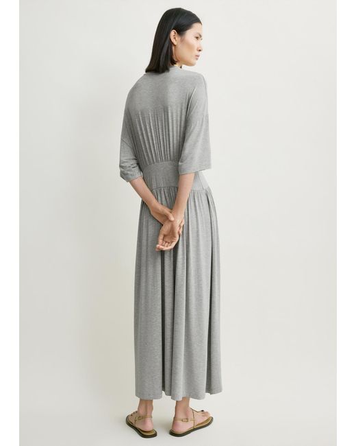 Totême White Jersey Tee Dress Pale Mélange