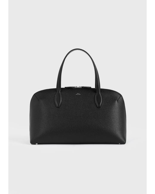 Totême Black Medium Grained-Leather Day Tote