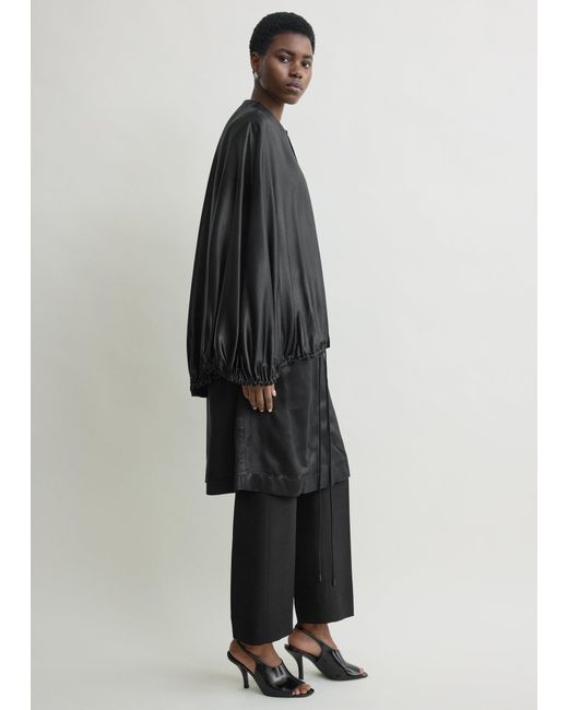Totême  Black Detachable Cape Evening Coat