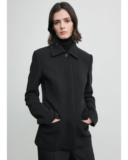 Totême Black Cinched Pocket Jacket