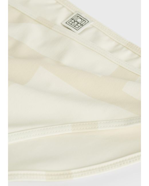 Totême White Monogram Bikini Bottoms
