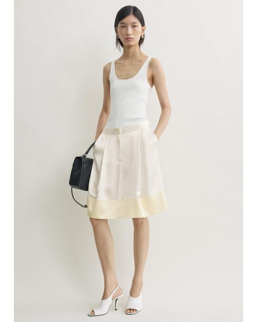 Totême  Natural Soft Tuxedo Skirt