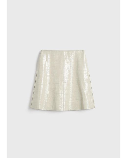 Totême  Natural Croco-Embossed Skirt