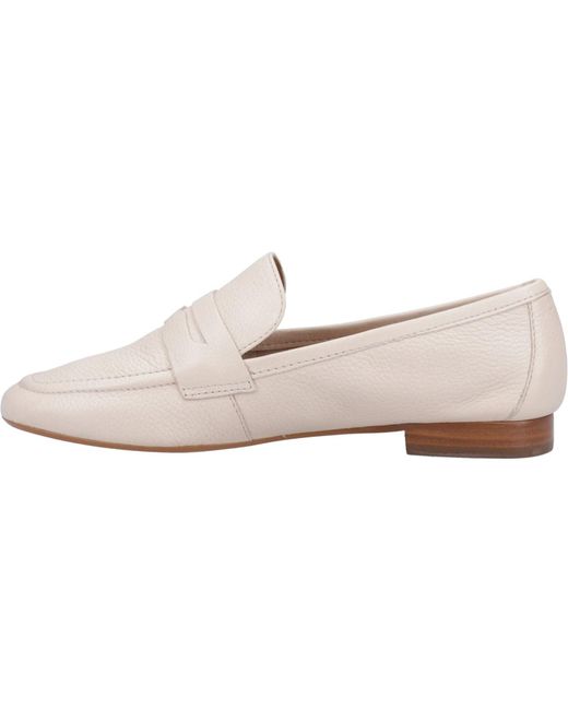 Dune White Gianetta Penny Loafers