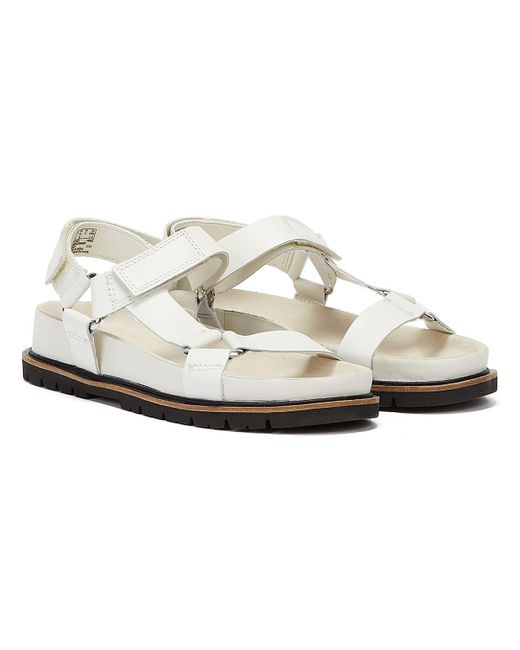 Clarks Orianna Sporty Leather Sandals in White Lyst UK