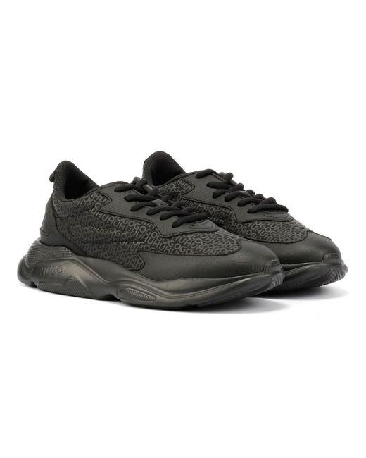 Leon Runn Monogram Baskets HUGO pour homme en coloris Black