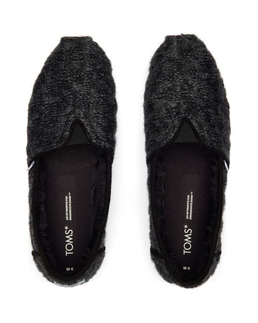 TOMS Black Alpargata With Cloudbound Polyester Slippers