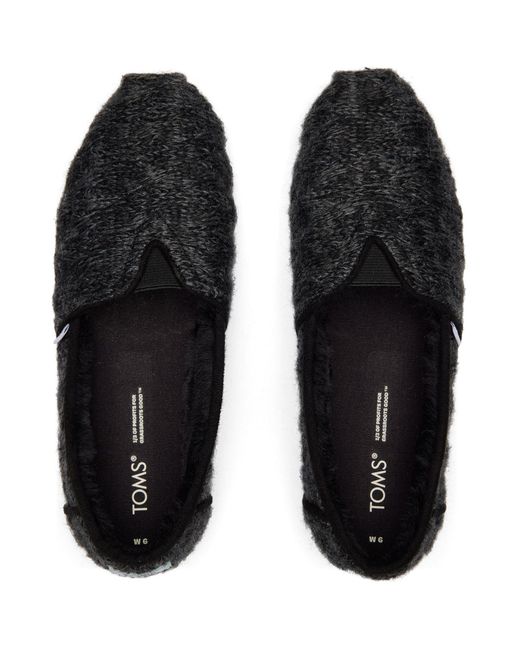TOMS Black Alpargata With Cloudbound Polyester Slippers