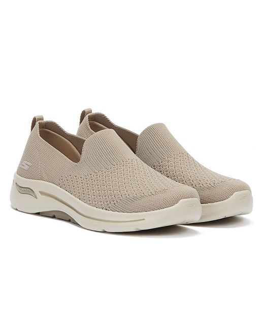 Skechers Natural Go Walk Arch Fit Delora Taupe Trainers