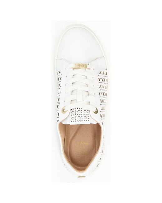 Dune White Ease Leather Trainers