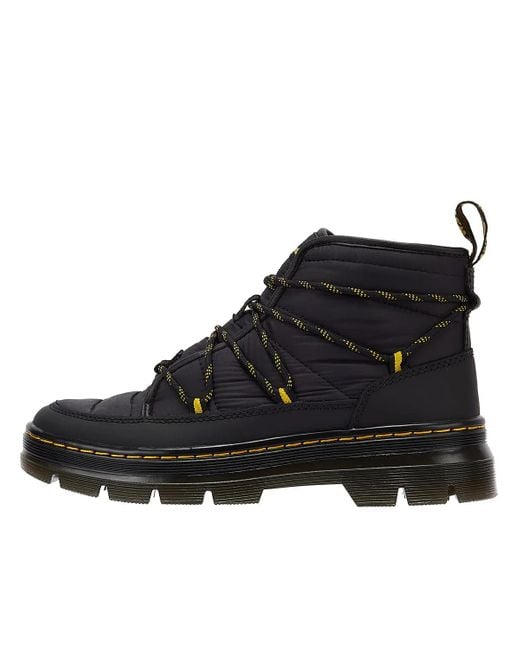 Dr. Martens Black Combs Padded Quilted Women's Boots