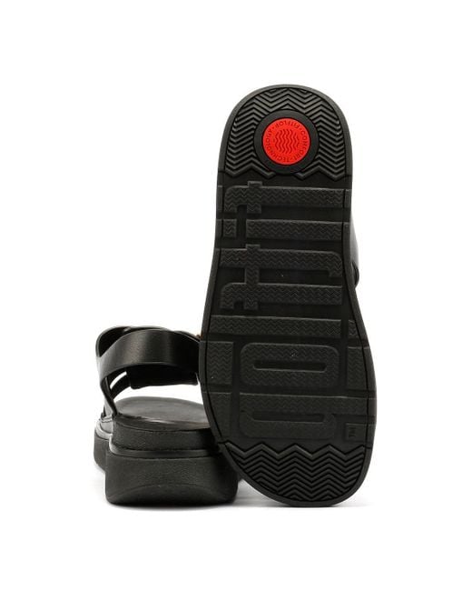 Fitflop Black Women Gen-ff Leather Fisherman Sandals