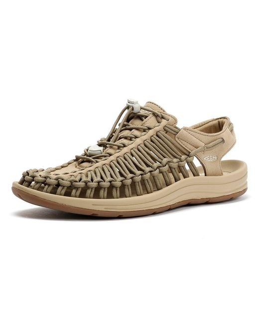 Keen Brown Uneek Timberwolf/Plaza Taupe Sandals for men