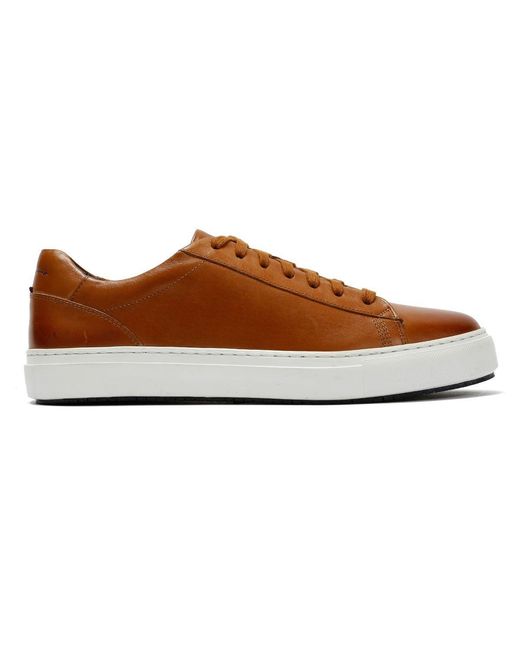 Ben Sherman Brown Ace Cupsole Leather Trainers for men