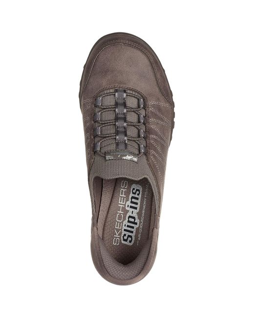 Skechers Gray Breathe-easy Home-body 100615-dktp Dark Taupe Slip On Shoe