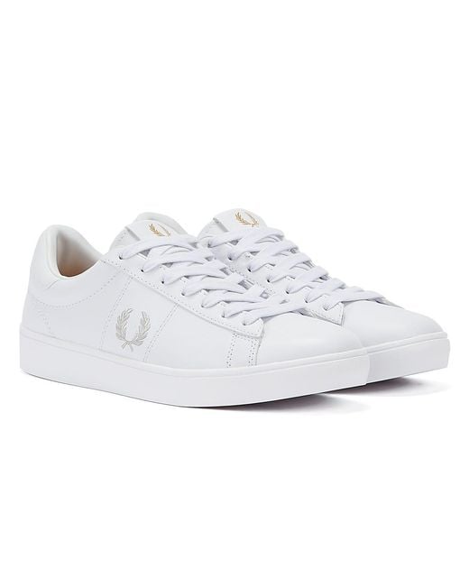 Fred Perry White Spencer Leather Trainers for men