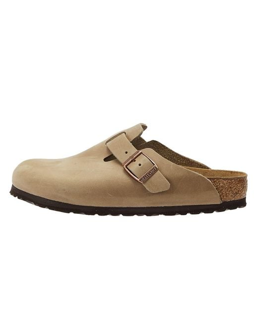 Zoccoli Boston Waxy Tabacco Marrone di Birkenstock in Natural