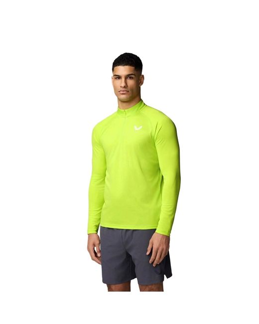 Castore Green Adapt 1/4 Zip Top Polyester for men