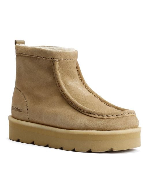 Clarks Natural Meare Rooey Suede Maple Boots