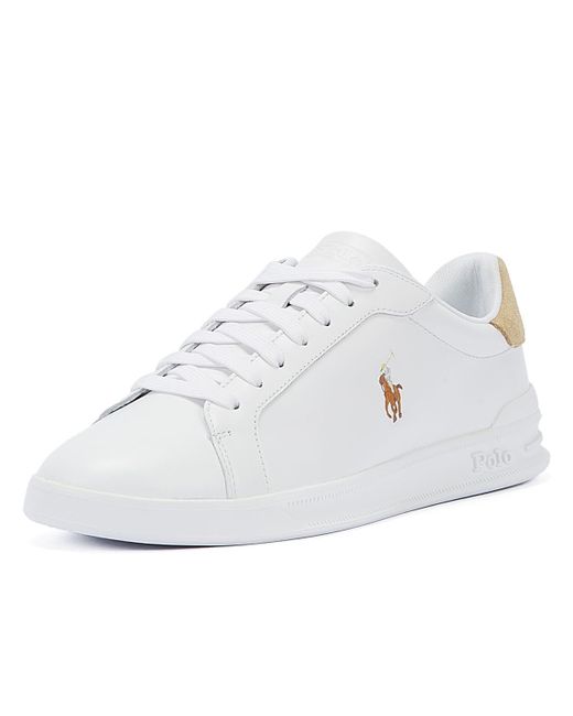 Heritage Court Sneakers En Cuir Ralph Lauren en coloris White