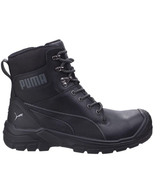 PUMA Black Conquest 630730 Leather Safety Boots