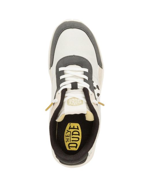 HeyDude White Hayden Shine Polyester /Multi Trainers