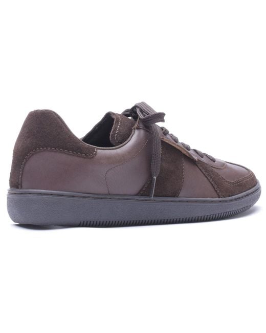 Base London Brown Tommo Leather Trainers for men