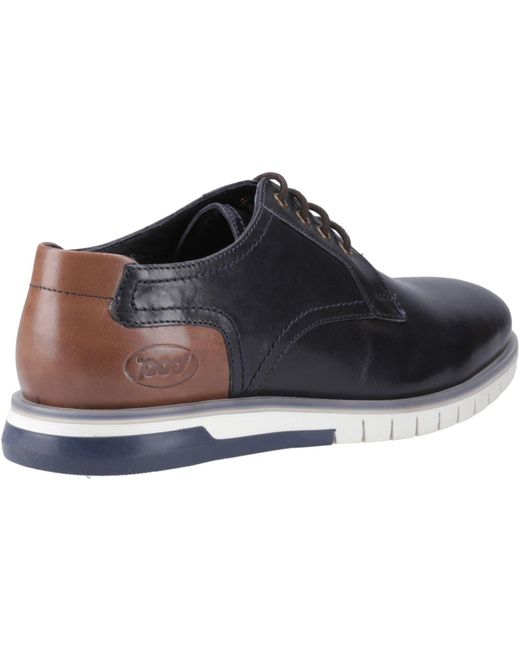 Pod Blue Cillian Leather Lace-Up Shoes for men