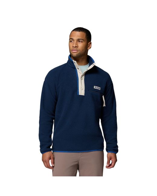 Columbia Blue Helvetia Ii Half Snap Fleece Jacket for men