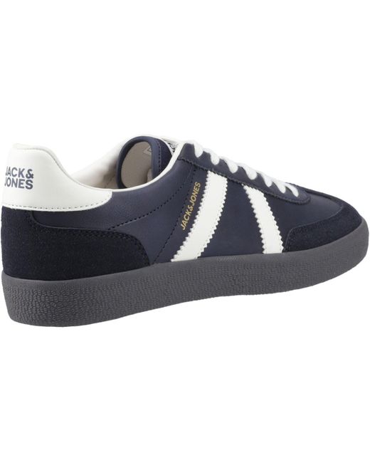 Jack & Jones Blue Mambo Special Synthetic /Marshmallow Trainers for men