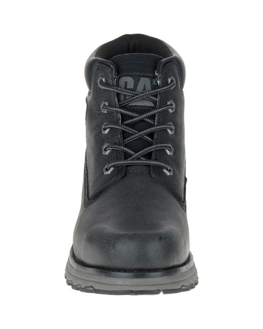 Caterpillar Black Founder Nubuck Leather Ankle Boots for men