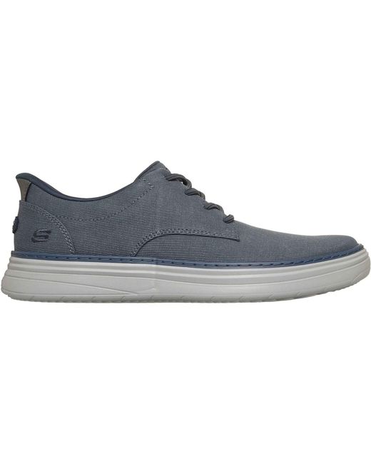 Skechers Blue Hyland Justino Textile Lace-Up Shoes for men