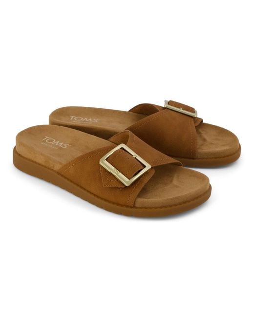 TOMS Brown Marin Textile Sugar Sandals