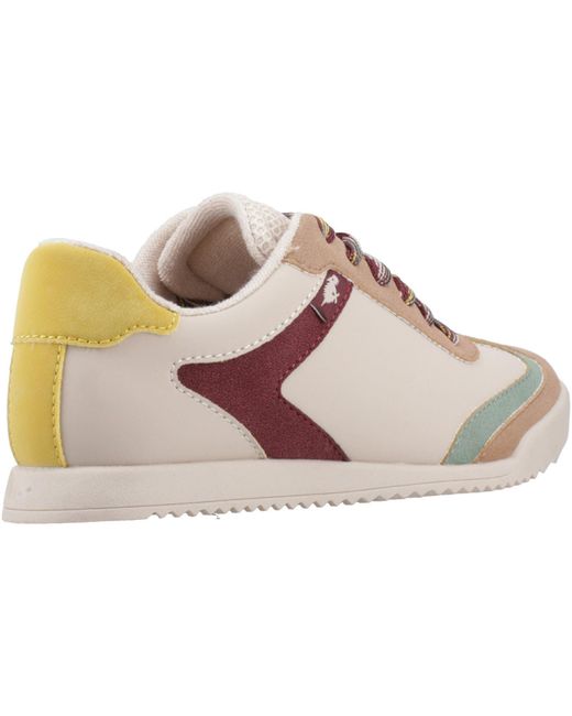 Rocket Dog Pink Beam Synthetic Natural Combo Trainers