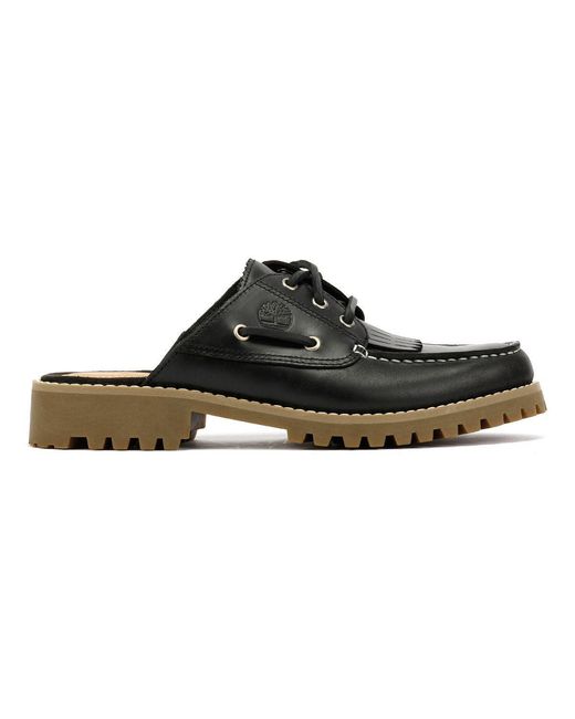 Timberland Black Noreen Leather Mules