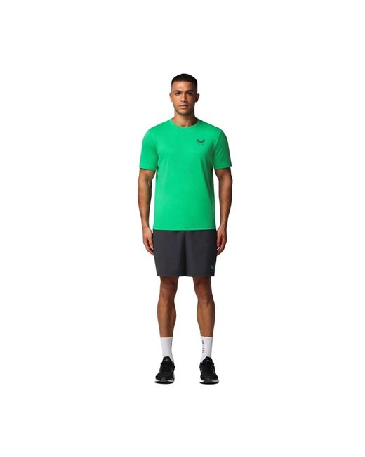 Castore Green Short Sleeve Polyester Activewear T-Shirts for men