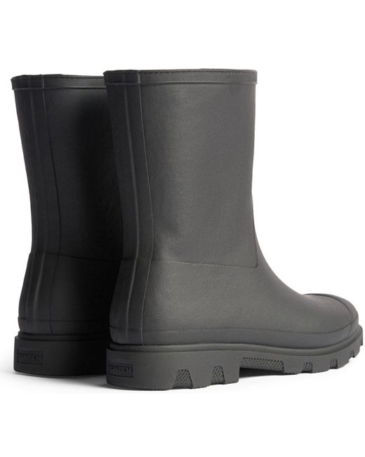 Hunter Black Downpour Short Insulated Boot Rubber Wellington Boots