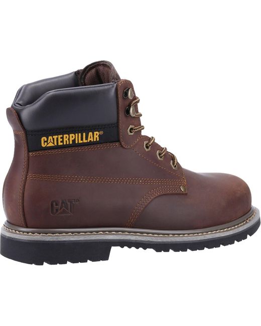CAT Safety Brown Caterpillar Powerplant Nubuck Safety Boots